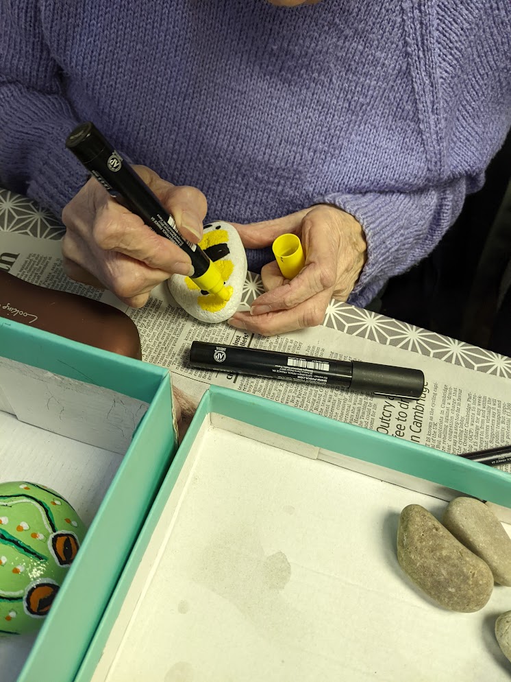 Painting stones at Home from H